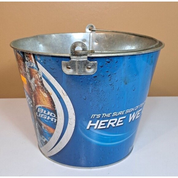 UFC Rashad Evans Bud Light Beer Ice Bucket Tin Anheuser Busch MMA Promo Bar - Picture 2 of 6